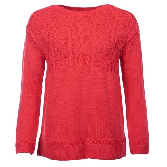 Barbour Weymouth Knit Red Sweater Size US 12 - Picture 2 of 16